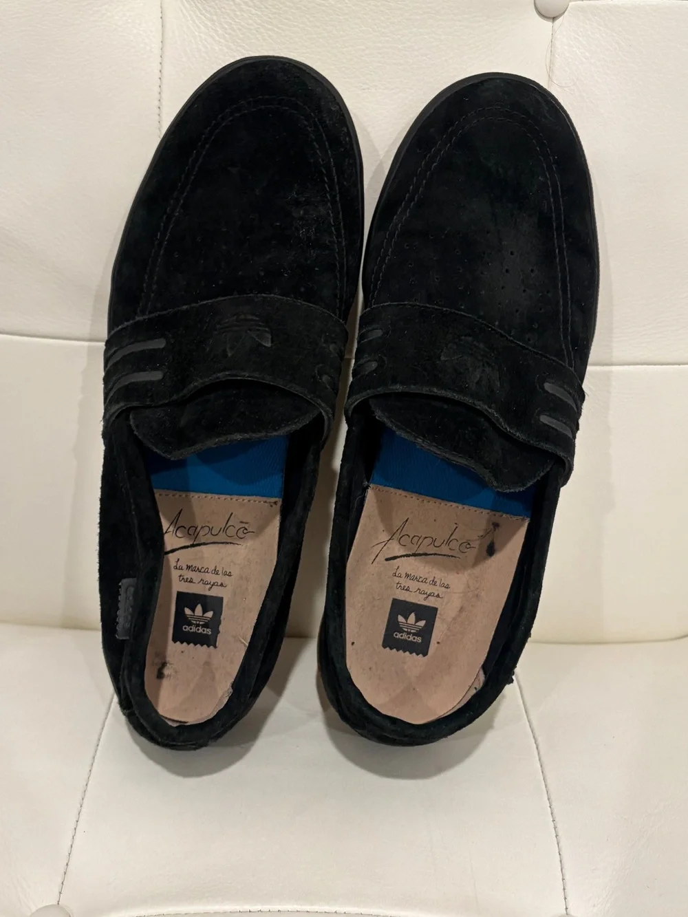 Adidas Acapulco Slip-on Black Suede Loafer Men’s US 9 Unisex